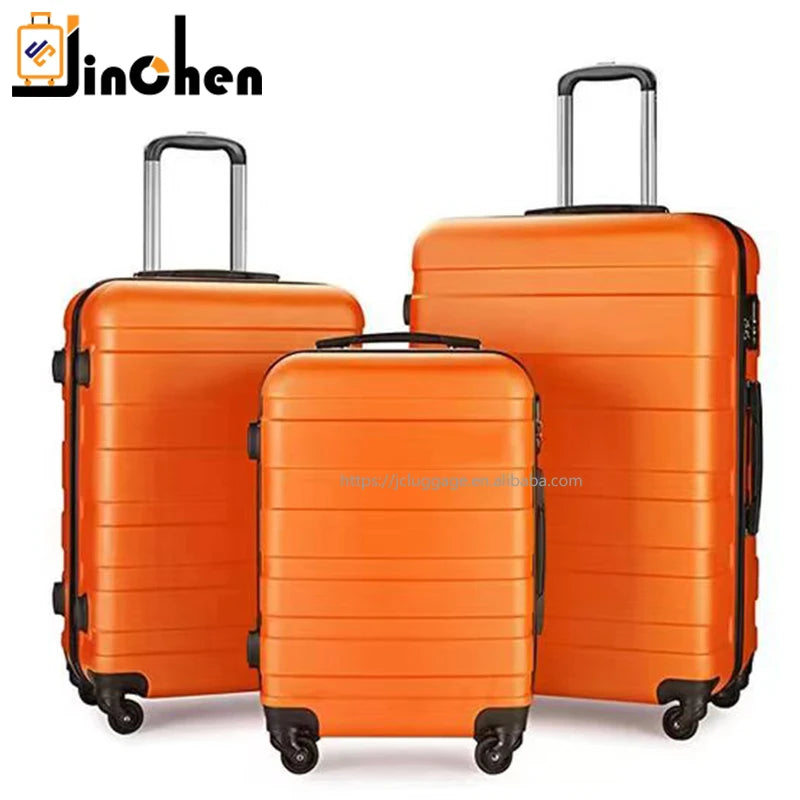 Custom Logo New Models 4-Piece ABS Trolley Luggage Set Spinner 4 Wheels Light Weight Travel Bag 4 Pcs Set Luggage Suitcase