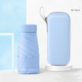 New Design Portable Mini Umbrella Anti-UV 6 Fold Umbrella with Hard Case Women Small Rain Pocket Umbrella