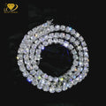 High Quality GRA Certified 3mm Tennis Chain Jewelry Hiphop 925 Sterling Silver Iced Out Moissanite Tennis Chain Necklace