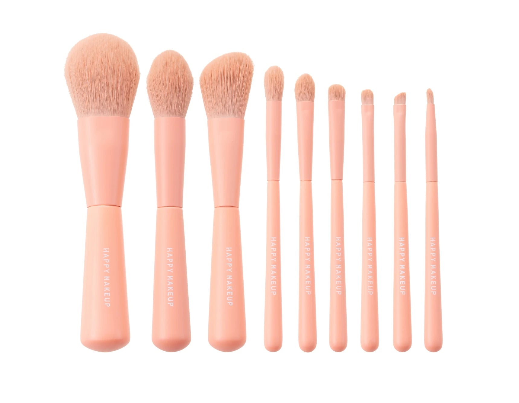 HMU Factory Foundation 9pcs Pink Profissonal Cute Vegan Private Label  Makeup Brush Make up Set
