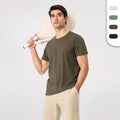 New Design Athletic T Shirt for Men With Custom Logo Breathable Cotton and Modal Blending Round Neck T-shirts