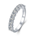 Manufacturer Direct Sale 925 Sterling Silver Women Accessories 5A Cubic Zirconia Diamond Wedding Silver Band Ring