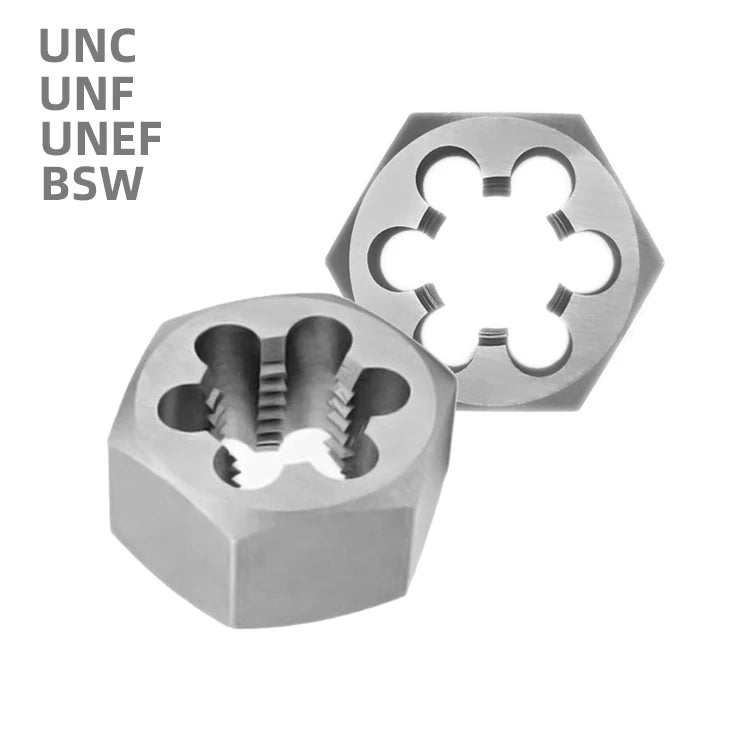 UNC UNF UNEF BSW 1 1/8 1/4 3/8 1/2 3/4 2 Inches Hex Dies for Screw Coarse Fine Pitch Thread Forming Tools Custom Service
