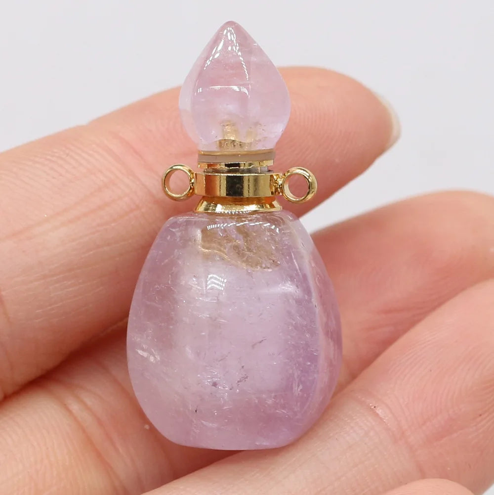 Hongzhuo Energy natural wholesale amethyst crystal perfume bottle for pendants