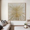 Home Decoration Contemporary Handmade Modern Wall Art Line Gold Abstract Oil Painting for Hotel