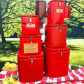 50L Modern Design Double Insulated Food Warmer Set Metal Bucket Casserole Hotpot for Party and Picnic Storage