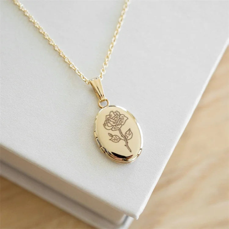 Custom Diy Jewelry Necklace Opened Copper Flower Locket Pendant Necklace