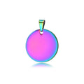 25mm 30mm 35mm 40mm Waterproof Custom Logo High Polished Stainless Steel Round Pendants Charms Disc for Jewelry Making