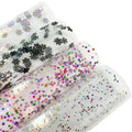 0.4mm Thickness Sequins Transparent Pvc Three-dimensional Small Flower Five-pointed Star Designed for Making Satchels Handbags