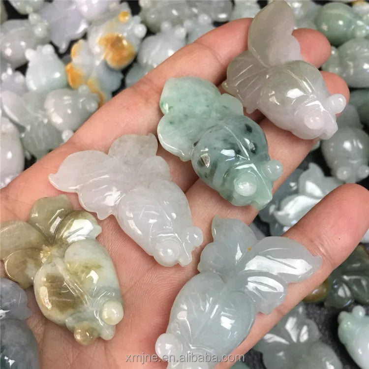 Certified Grade a Myanmar Jade  Goldfish Every Year There Are Surplus Jade Pendants Jade Crafts Manufacturers Wholesale