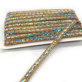 Custom 10mm Width Bling Diamond Shinning Drawstring Iron on Rhinestone String Rhinestone Trim Chain