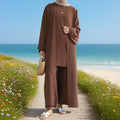 Traditional Muslim Clothing Women's Dresses New Abaya 2025 3PCS Set Jazz Crepe Dubai Style Islamic Clothing Abaya Pants Set MegaBDM