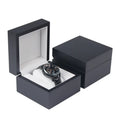 Customized Logo Single Watch Box Display Organizer Case Black Lacquered Matte Finish Square Shape for Retail