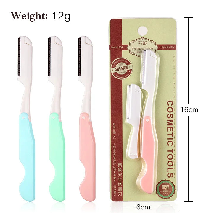 Wholesale Portable Stainless Steel Folding Eyebrow Trimmer Low Quantity OEM/ODM Eyebrow Hair Remover Razor