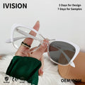 Fashionable Simple Personality Cat Eye Photochromic Anti-Blue Light Glasses with PC Myopia Frame MegaBDM