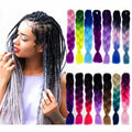 Wholesale African Gradient Color Hip Pop Style Dreadlocks Long Jumbo Braid Hair Wigs Synthetic Braiding Hair Wigs