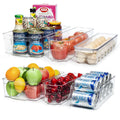 PE Injection-Molded Rectangle Foldable Fridge Organizer Stackable Refrigerator Storage Boxes Food Plastic Containers