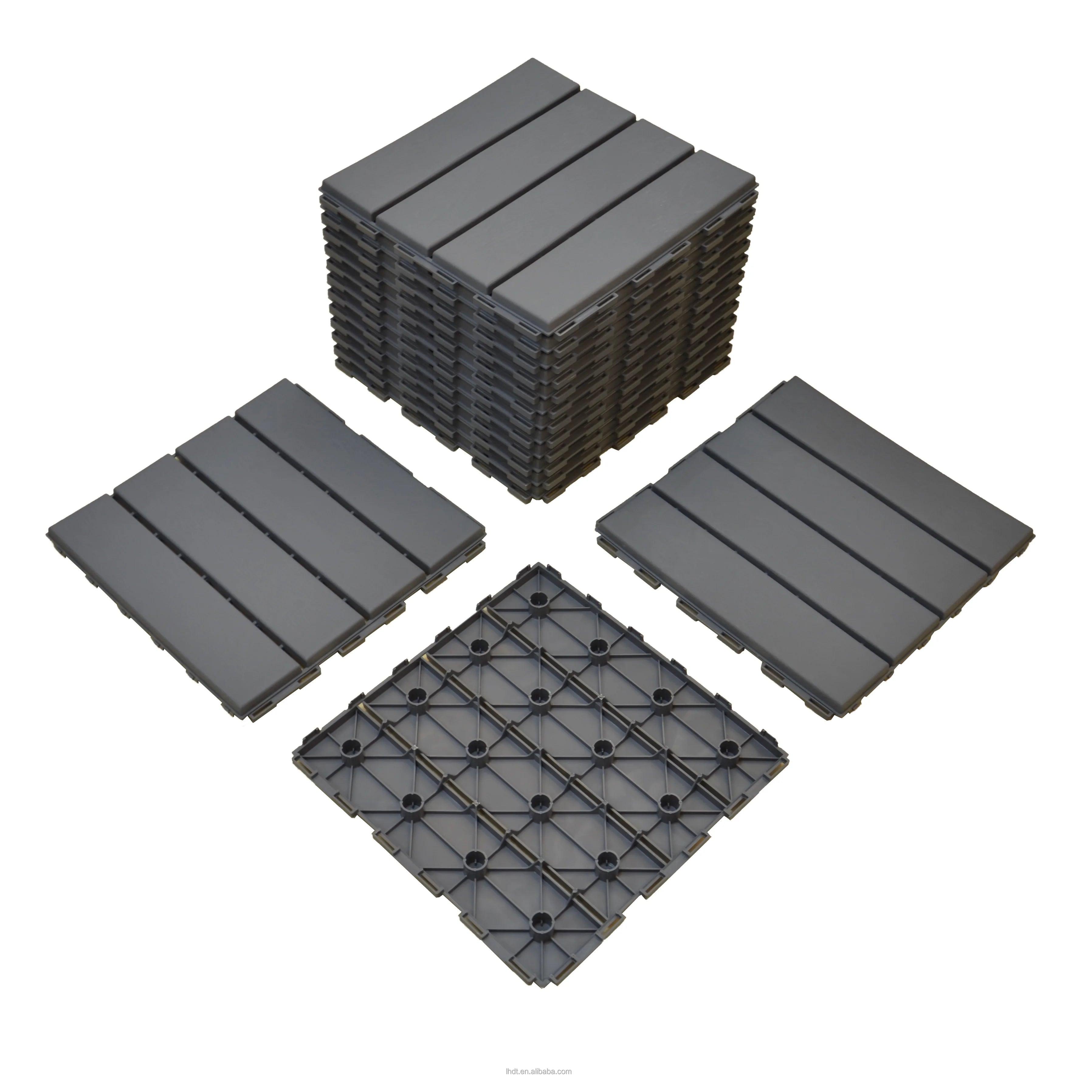 Waterproof Pavement Floor Outdoor Patio Garden Terrace Tiles Plastic Tinting  Composite Interlocking Decking Tile