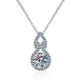 Trendy Luxury 925 Sterling Silver Moissanite Pendant Gourd Shape PT950 Gold Plated Ladies Engagement Diamond Necklace