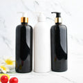 Empty Shampoo 250ml 500ml 200ml 300ml Luxury Shower Body Cosmetic Round Custom 8oz 4oz Lotion Pump Pet Plastic Shampoo Bottle
