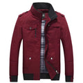 Pure Cotton Outdoor Casual Thin Stand Collar Long Sleeve Zipper Men's Jackets