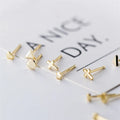 SP S925 Minimalist Stud Earrings Star Heart Shape Simple 925 Sterling Silver Stud Earrings