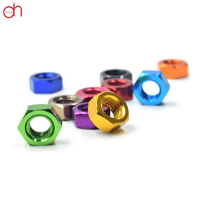 Customized M2 Aluminum Nut 7075/6061 Color Spring Hex Nuts