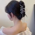Women Tassel Chain Snake Hair Claw Fashion Crab Clip Elegant Barrette Headdress Zircon Hair Accessories Snake Hair Claw