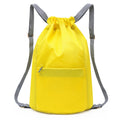 Hot Sale Custom Logo Zipper Pocket Christmas  Sports Gym Gift Drawstring Bags