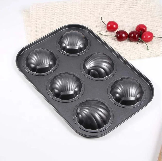 Wholesale 6 Cavities 12 Cavities Carbon Steel Shell Shape Cake Mold
