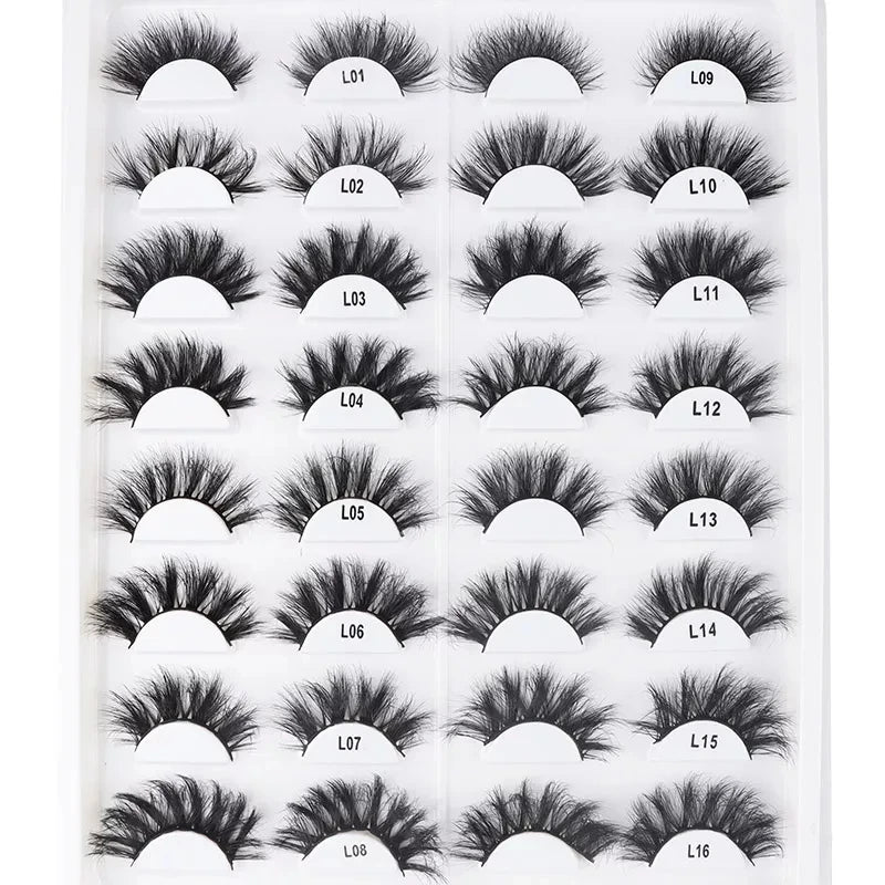 Wholesale 3D Strip Faux Mink Eye Lashes Vendors 25mm Faux Mink Lashes and Private Label Vegan Faux Mink Eyelashes