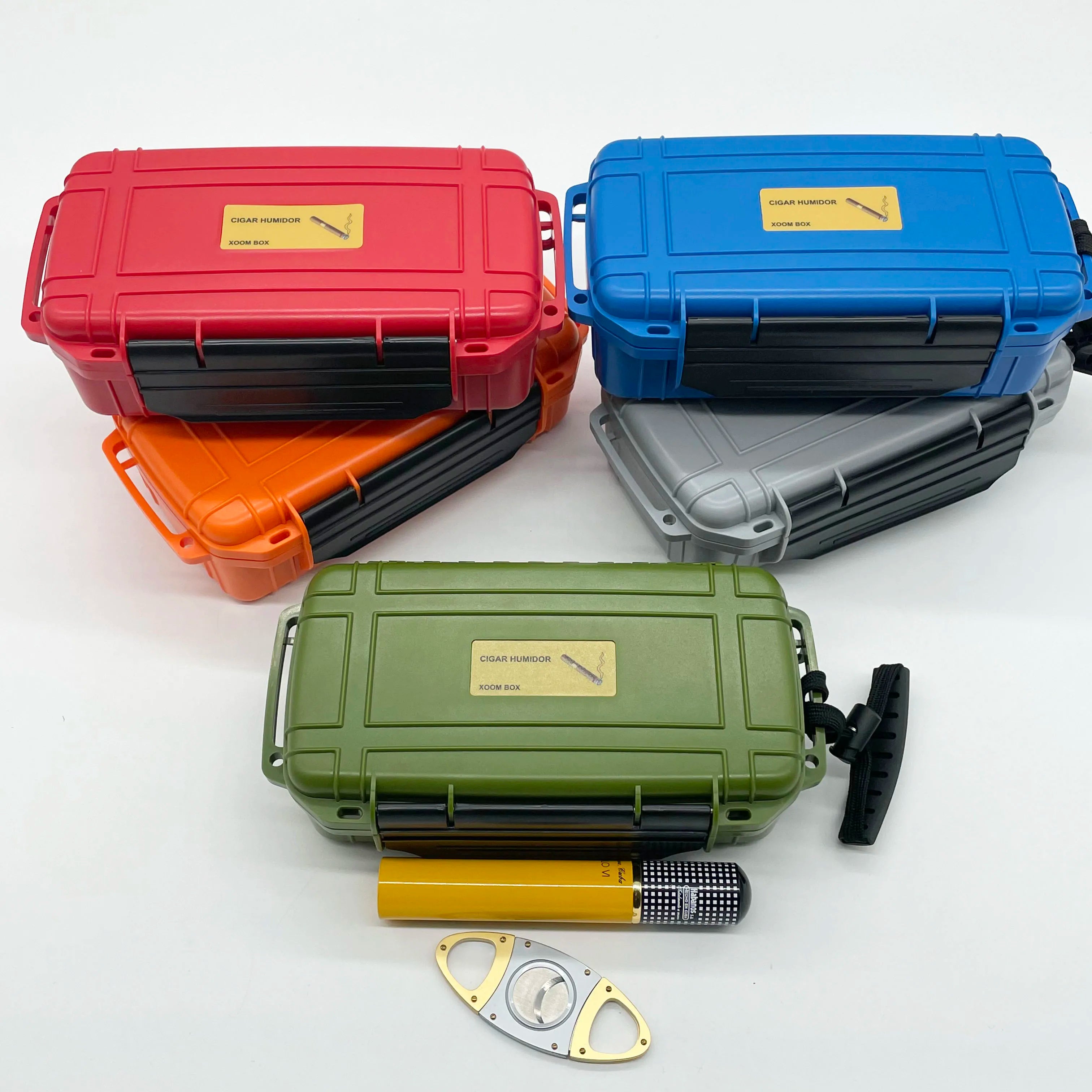 Wholesale Portable Cigar case Travel Ciagr Humidor Cigar Accessories with Custom logo