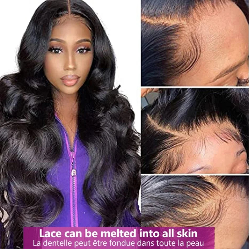 Foxen Hot Selling Body Wave Human Hair Wig Thin Hd Lace Frontal Wig Wholesale Raw Indian Hair Wigs for Black Women