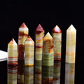Towel Wands Afghan Jade Single Point Hexagonal Reiki Chakra Polished Stone Natural Home Decoration Love Feng Shui Crystal 10pcs