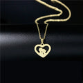 New Hot Selling Stainless Steel Heart-shaped Necklace Simple Couple Portrait Valentine's Day Pendant Gift