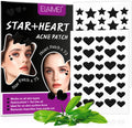 ELAIMEI 144 Pieces Star Heart Shape Tea Tree Acne Patch Sheet OEM Nighttime Hydrocolloid Acne Removal Patch