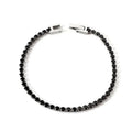 High End Jewelry Bracelet Stainless Steel square Black Zircon Tennis Chain Bracelets