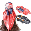 Wholesale Lightweight 90x90cm Silk Scarf Women's Fashion Square Neck Satin Bandanas Hair Scarves and Bag Accessories Gifts