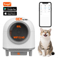 80L Large Self-Cleaning Cat Litter Box Low Noise App Wifi Control Intelligent Electric Automatic Cat Toilet Smart Cat Litter Box