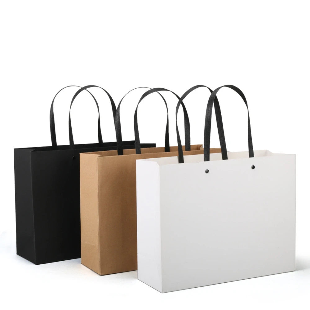 Spot Personality Kraft Paper Bag Printing Gift Clothing Packaging Hand Bag