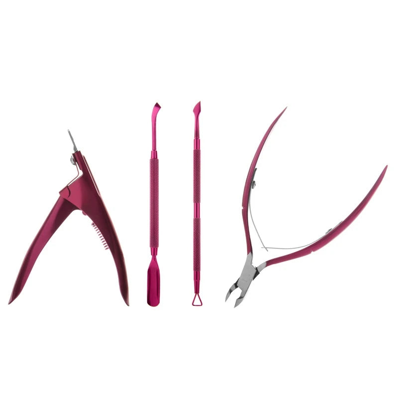 2026 Nail Salon Professional Curved Nail Scissor Cuticle Nippers Manually Sharpened Tweezers