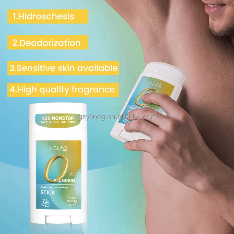 75g Aluminum Free Organic Deodorant Sticks Cologne Good Smell Long Lasting Antiperspirant Vegan Natural Body Deodorant Stick