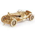 Robotime Rokr DIY Wood Crafts MC401 V8 Grand Prix Car Model Kit 3D Wooden Puzzles for Dropshipping