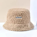 9 Colors Winter Lamb Fleece  Fisherman Hat  Monogrammed Embroidery Fashion Warm Basin Cap for Women Girls