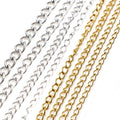5 Meters/Lot Never Fade Stainless Steel Gold Necklace Chains Bulk for DIY Jewelry Findings Making Materials Handmade Supplies