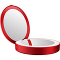 Custom Logo Smart Led Light Makeup Mirror Travel Folding Cosmetic Hand Compact Pocket Mirror