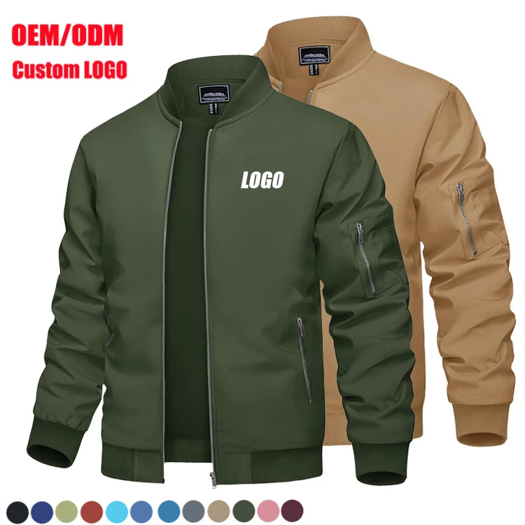 Men's Bomber Jacket WindproofManufacturer Casual Wind Breaker Jacket Hiking Coats Men Men Coat Winter