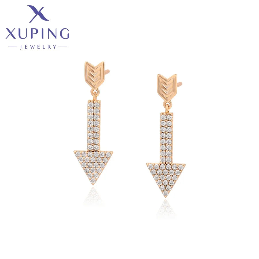 X000439773 Xuping Jewelry 18k Gold Plated Women Arrowhead Pendant Earrings