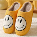 Winter Warm Woman Girls Smile Face Fleece Plush Home Indoor Slipper