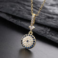 18k Gold Plated Fashion Cute Evil Eye Trendy Pendant Necklace Personalized Eye Clavicle Chain for Women